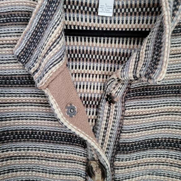 Jillian Jones black,brown, and cream sweater, size large - Picture 6 of 6